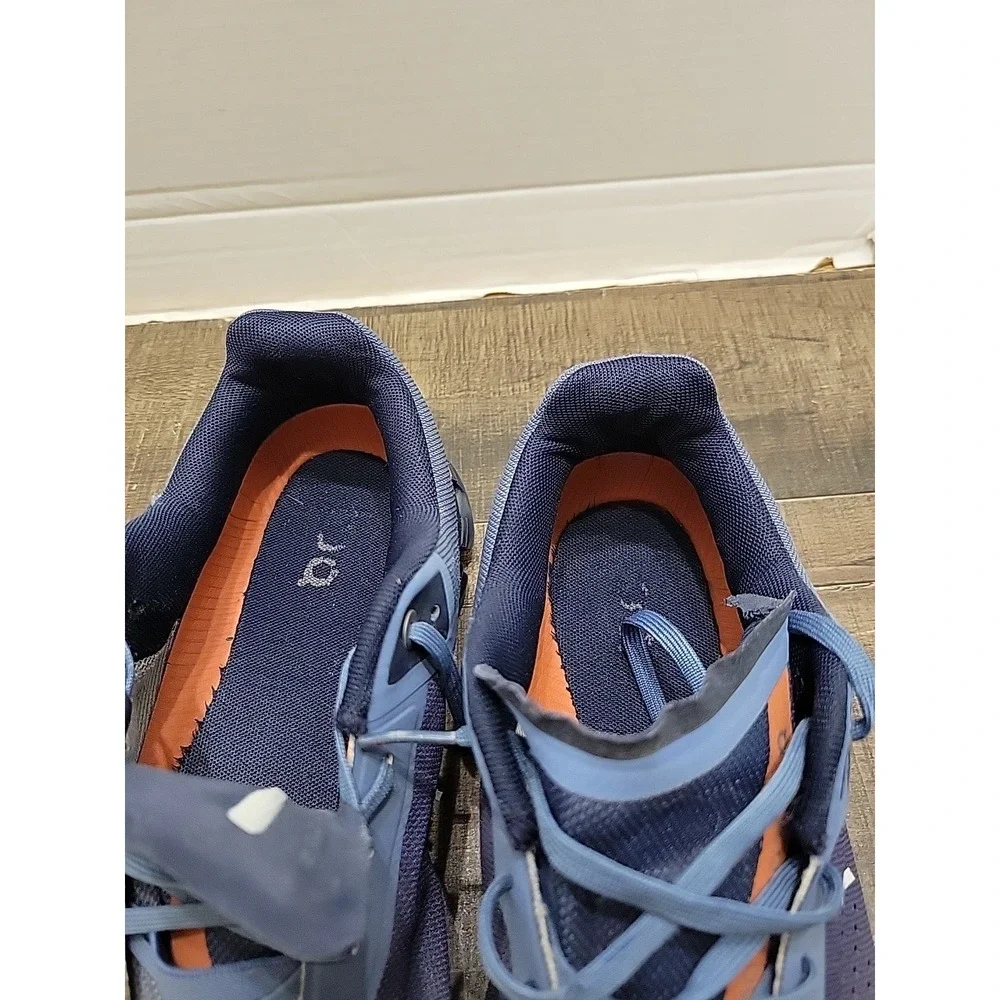 On Cloud Flow Shoes Mens 12 Blue Orange Running Gorpcore Sneaker 35.99237